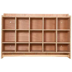 Casier de rangement scolaire à 5 sections, armoire de rangement en bois avec roulettes, casiers de classe pour le rangement, casier en bois pour la maison, le bureau, l'école, la salle de sport