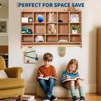 Casier de rangement scolaire à 5 sections, armoire de rangement en bois avec roulettes, casiers de classe pour le rangement, casier en bois pour la maison, le bureau, l'école, la salle de sport