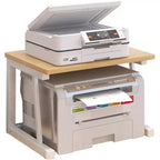 Support d'imprimante en bois à deux niveaux, Organisateur de bureau multifonctionnel, pour le bureau, la maison