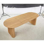 Table à manger extensible avec plateau en MDF et pieds en métal, pour salle à manger, bureau ou table basse