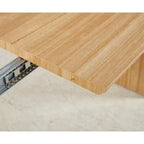 Table à manger extensible avec plateau en MDF et pieds en métal, pour salle à manger, bureau ou table basse