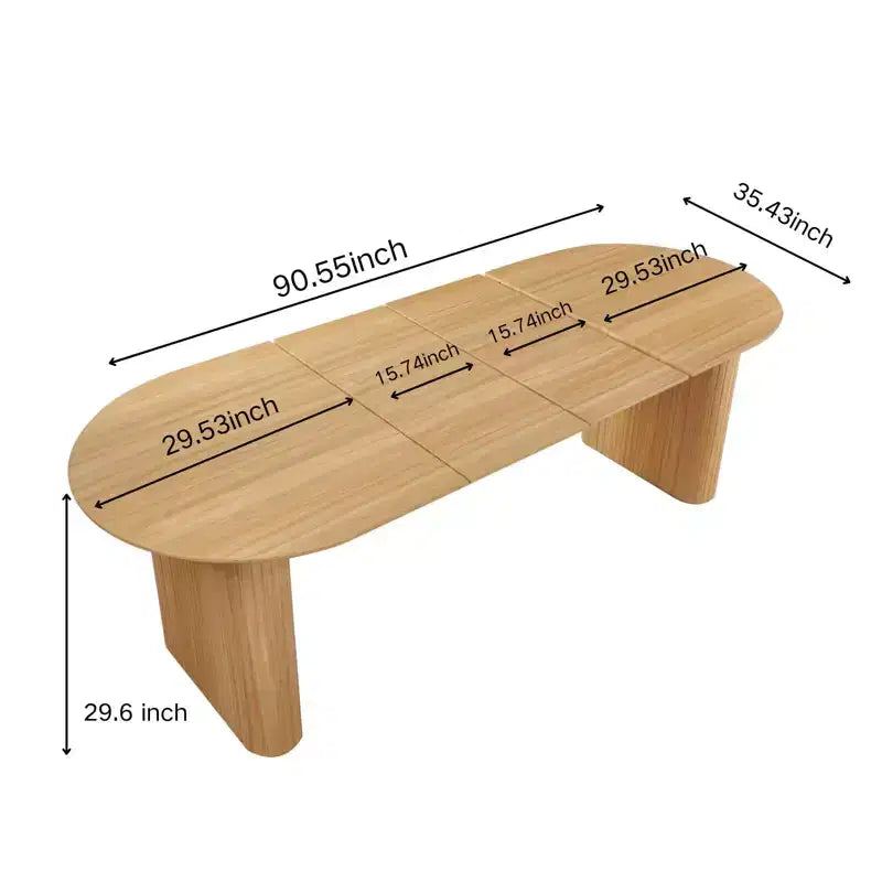 Table à manger extensible avec plateau en MDF et pieds en métal, pour salle à manger, bureau ou table basse