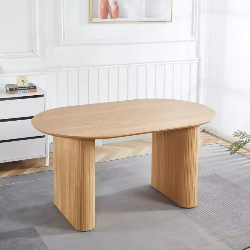 Table à manger extensible avec plateau en MDF et pieds en métal, pour salle à manger, bureau ou table basse