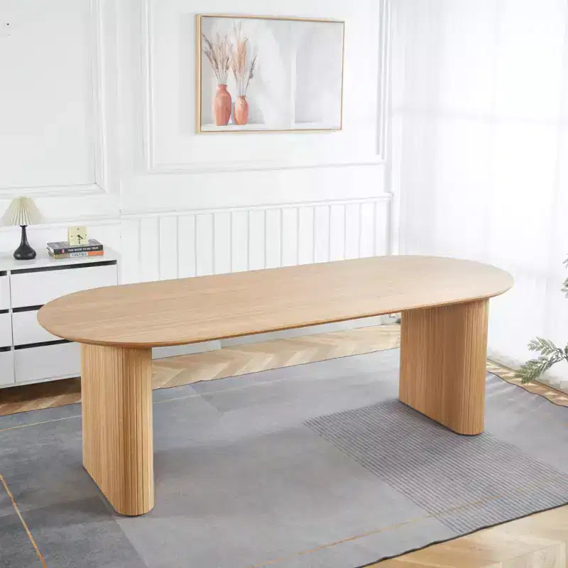 Table à manger extensible avec plateau en MDF et pieds en métal, pour salle à manger, bureau ou table basse