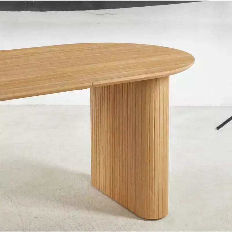 Table à manger extensible avec plateau en MDF et pieds en métal, pour salle à manger, bureau ou table basse