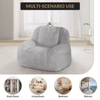 Grand canapé pouf en similicuir - pouf adulte avec rembourrage et poignées - parfait pour le salon - très confortable.