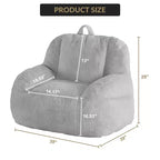 Grand canapé pouf en similicuir - pouf adulte avec rembourrage et poignées - parfait pour le salon - très confortable.