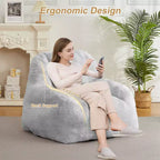 Grand canapé pouf en similicuir - pouf adulte avec rembourrage et poignées - parfait pour le salon - très confortable.