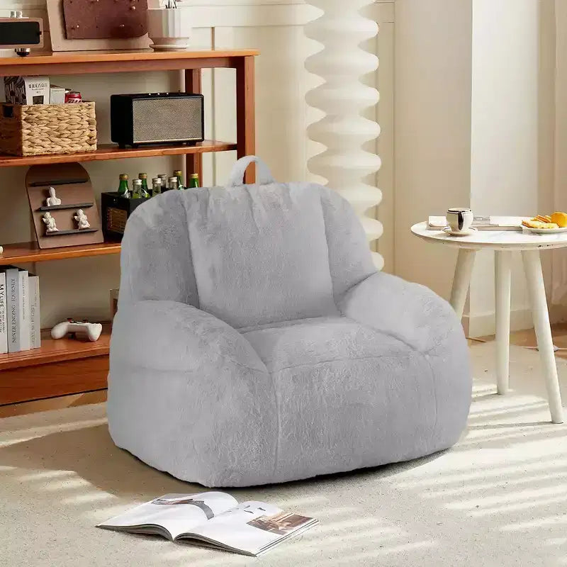 Grand canapé pouf en similicuir - pouf adulte avec rembourrage et poignées - parfait pour le salon - très confortable.