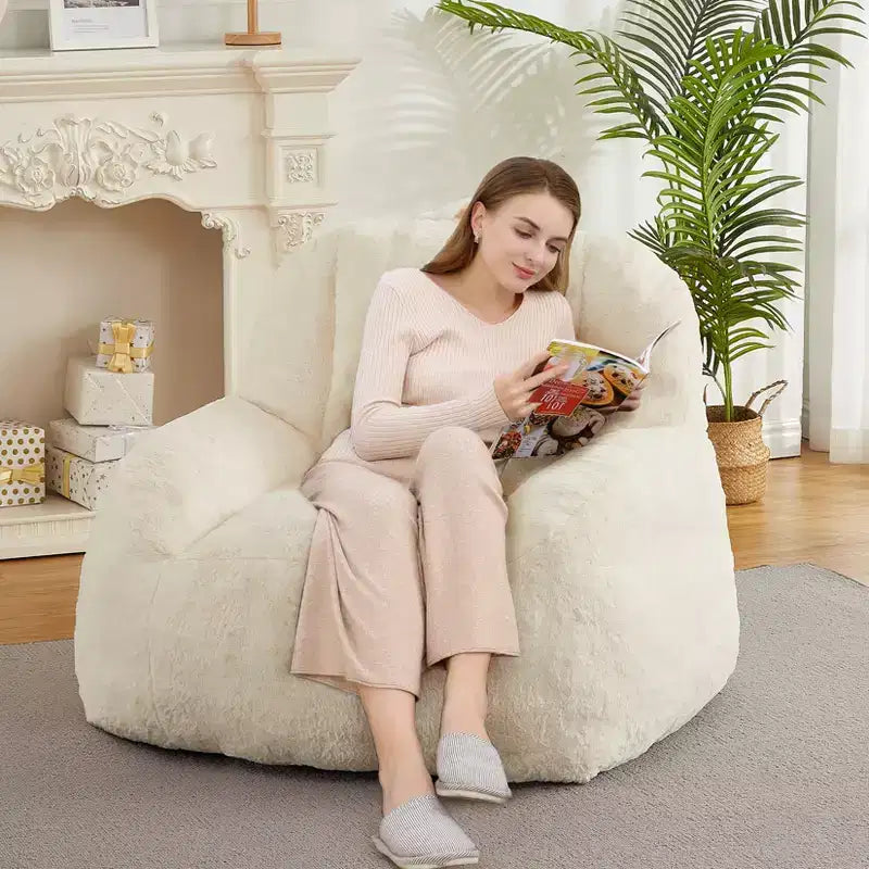 Grand canapé pouf en similicuir - pouf adulte avec rembourrage et poignées - parfait pour le salon - très confortable.