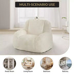 Grand canapé pouf en similicuir - pouf adulte avec rembourrage et poignées - parfait pour le salon - très confortable.