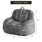 Grand canapé pouf en similicuir - pouf adulte avec rembourrage et poignées - parfait pour le salon - très confortable.