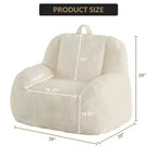 Grand canapé pouf en similicuir - pouf adulte avec rembourrage et poignées - parfait pour le salon - très confortable.