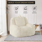 Grand canapé pouf en similicuir - pouf adulte avec rembourrage et poignées - parfait pour le salon - très confortable.