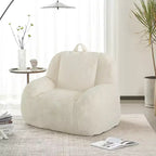 Grand canapé pouf en similicuir - pouf adulte avec rembourrage et poignées - parfait pour le salon - très confortable.