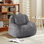 Grand canapé pouf en similicuir - pouf adulte avec rembourrage et poignées - parfait pour le salon - très confortable.