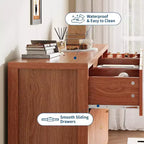 Commode 9 tiroirs style ferme pour chambre - Commode en bois étroite, rainurée, style moderne du milieu du siècle, organisateur de rangement pour placard ou salon