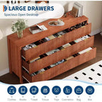 Commode 9 tiroirs style ferme pour chambre - Commode en bois étroite, rainurée, style moderne du milieu du siècle, organisateur de rangement pour placard ou salon