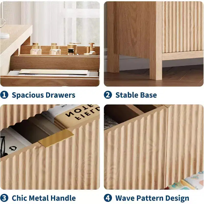Commode 9 tiroirs style ferme pour chambre - Commode en bois étroite, rainurée, style moderne du milieu du siècle, organisateur de rangement pour placard ou salon