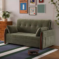 Luck Live 62.9 Convertible Fabric Sofa Bed With Storage, Solid Wood Trim Sleeper Couch For Small Living Rooms & Apartments