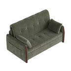 Canapé-lit convertible en tissu Luck Live 62.9 avec rangement et garniture en bois massif pour petits salons et appartements