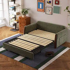 Canapé-lit convertible en tissu Luck Live 62.9 avec rangement et garniture en bois massif pour petits salons et appartements