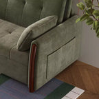Canapé-lit convertible en tissu Luck Live 62.9 avec rangement et garniture en bois massif pour petits salons et appartements