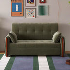 Canapé-lit convertible en tissu Luck Live 62.9 avec rangement et garniture en bois massif pour petits salons et appartements
