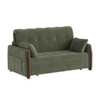 Canapé-lit convertible en tissu Luck Live 62.9 avec rangement et garniture en bois massif pour petits salons et appartements