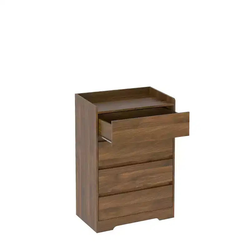 Commode moderne à 4 tiroirs pour chambre à coucher, commode verticale sans poignée, meuble de rangement pour salon, entrée ou bureau - Panipeachy