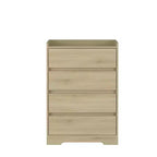 Commode moderne à 4 tiroirs pour chambre à coucher, commode verticale sans poignée, meuble de rangement pour salon, entrée ou bureau - Panipeachy