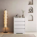 Commode moderne à 4 tiroirs pour chambre à coucher, commode verticale sans poignée, meuble de rangement pour salon, entrée ou bureau - Panipeachy