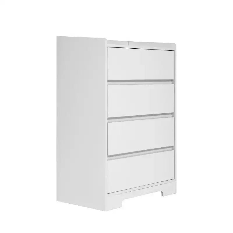Commode moderne à 4 tiroirs pour chambre à coucher, commode verticale sans poignée, meuble de rangement pour salon, entrée ou bureau - Panipeachy