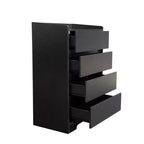 Commode moderne à 4 tiroirs pour chambre à coucher, commode verticale sans poignée, meuble de rangement pour salon, entrée ou bureau - Panipeachy