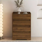 Commode moderne à 4 tiroirs pour chambre à coucher, commode verticale sans poignée, meuble de rangement pour salon, entrée ou bureau - Panipeachy