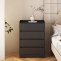 Modern 4 Drawer Dresser for Bedroom, Vertical Dressers with Handle-Free Design, Storage Cabinet for Living Room, Entryway, or Office-Panipeachy