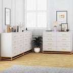 Commode haute moderne en bois à 8 tiroirs, glissières à fermeture douce et kit anti-basculement, meuble de rangement peu encombrant pour chambre, placard, enfants et chambre de bébé