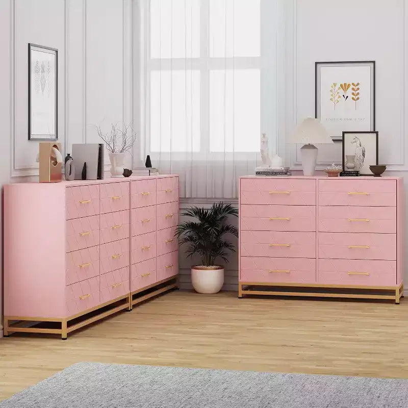 Commode haute moderne en bois à 8 tiroirs, glissières à fermeture douce et kit anti-basculement, meuble de rangement peu encombrant pour chambre, placard, enfants et chambre de bébé