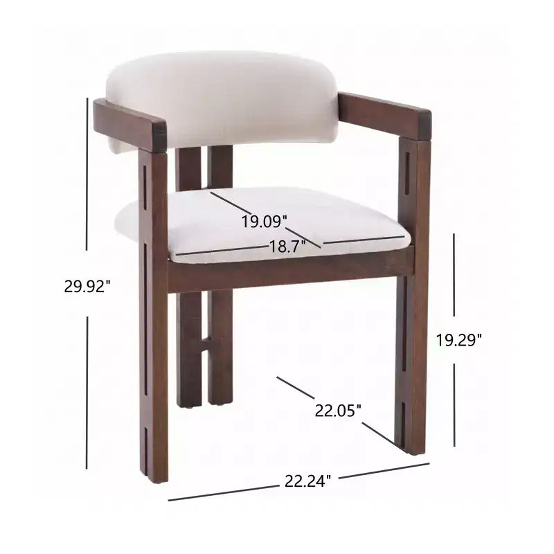 Christopher Knight Home Zane Chaises de salle à manger modernes en bois d'hévéa rembourrées avec dossier Louis (lot de 2)