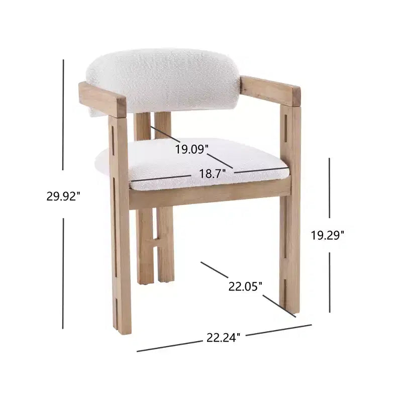 Christopher Knight Home Zane Chaises de salle à manger modernes en bois d'hévéa rembourrées avec dossier Louis (lot de 2)