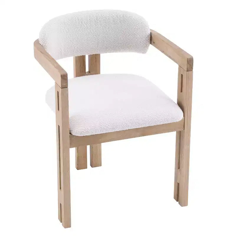 Christopher Knight Home Zane Chaises de salle à manger modernes en bois d'hévéa rembourrées avec dossier Louis (lot de 2)