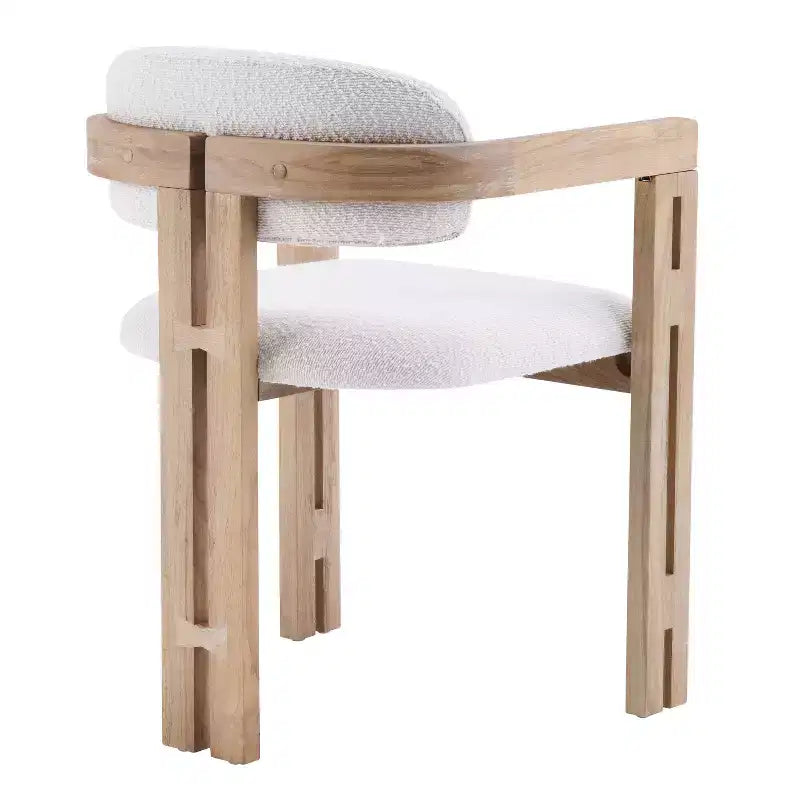 Christopher Knight Home Zane Chaises de salle à manger modernes en bois d'hévéa rembourrées avec dossier Louis (lot de 2)