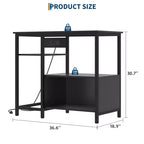 Support d'aquarium robuste de 150 à 190 litres avec prises de courant, support d'aquarium en métal et bois avec étagères ouvertes à 4 niveaux, pour terrarium de tortue et de reptile