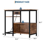 Support d'aquarium robuste de 150 à 190 litres avec prises de courant, support d'aquarium en métal et bois avec étagères ouvertes à 4 niveaux, pour terrarium de tortue et de reptile