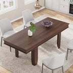 Table à manger extensible en bois massif pour 6 à 10 personnes, de 160 cm à 220 cm - Montage facile pour cuisine et salle à manger, chaises non incluses
