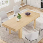 Table à manger extensible en bois massif pour 6 à 10 personnes, de 160 cm à 220 cm - Montage facile pour cuisine et salle à manger, chaises non incluses