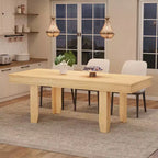 Table à manger extensible en bois massif pour 6 à 10 personnes, de 160 cm à 220 cm - Montage facile pour cuisine et salle à manger, chaises non incluses