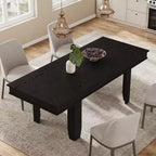 Table à manger extensible en bois massif pour 6 à 10 personnes, de 160 cm à 220 cm - Montage facile pour cuisine et salle à manger, chaises non incluses