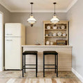 24 Bar Stools with 2in Thick PU Leather Upholstered for Kitchen Island, Bar Counter