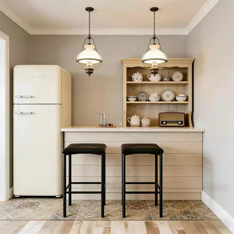 24 Bar Stools with 2in Thick PU Leather Upholstered for Kitchen Island, Bar Counter